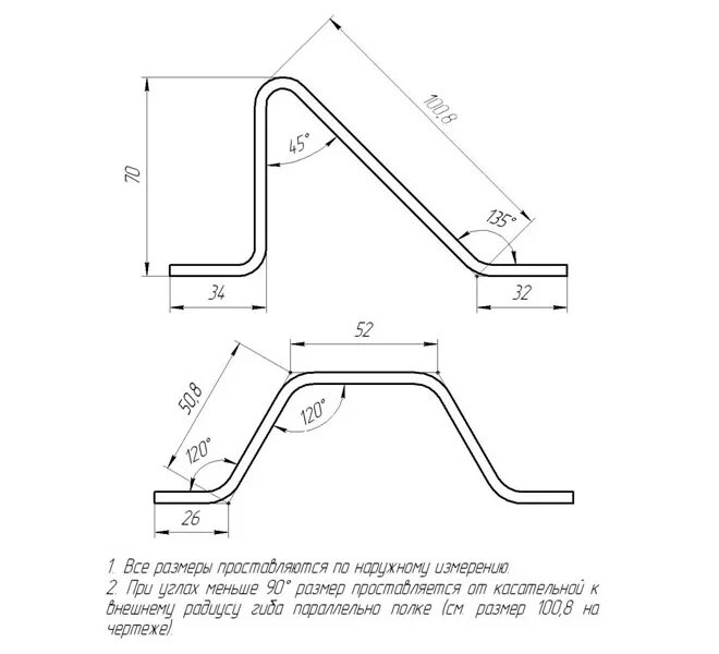Чертеж листовой детали линии гиба. Чертеж гибки листового металла. Радиус гиба арматуры под 90 градусов чертеж. Примеры чертежей для гибки листового металла. Код гнута