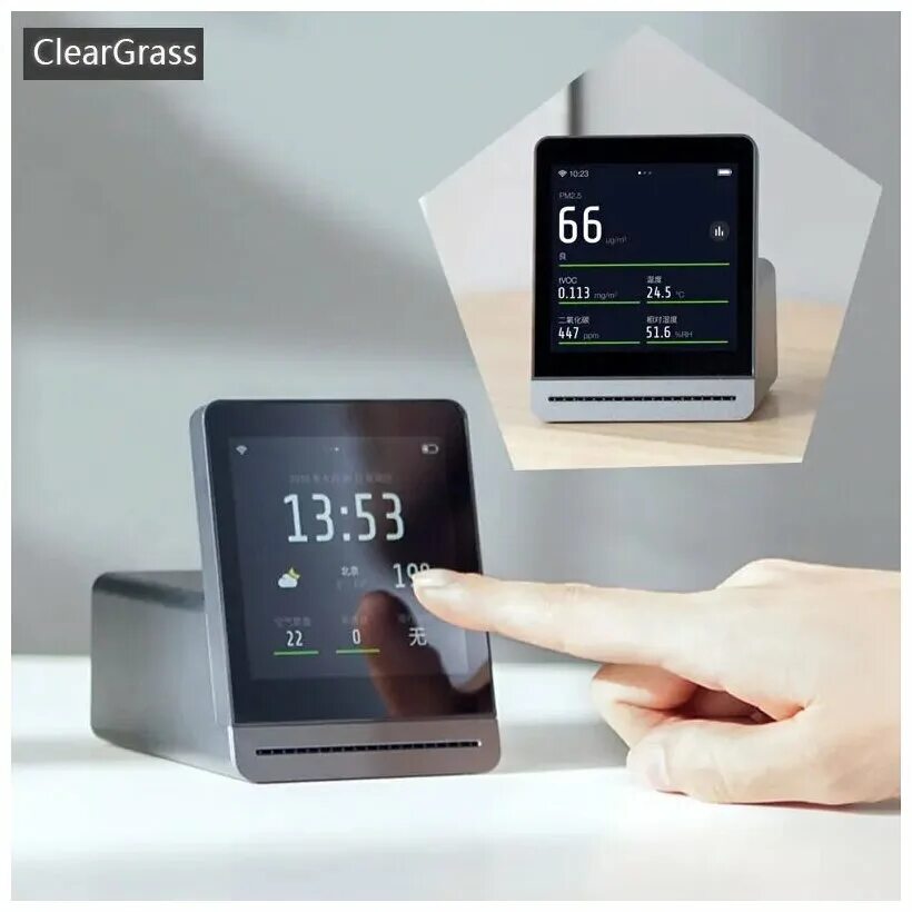 Xiaomi clear grass. Монитор воздуха Xiaomi Qingping CLEARGRASS. Анализатор воздуха Xiaomi Mijia CLEARGRASS Air Detector. Монитор качества воздуха Xiaomi Clear grass Air Detector. Xiaomi Clear grass / Qingping Air Detector.