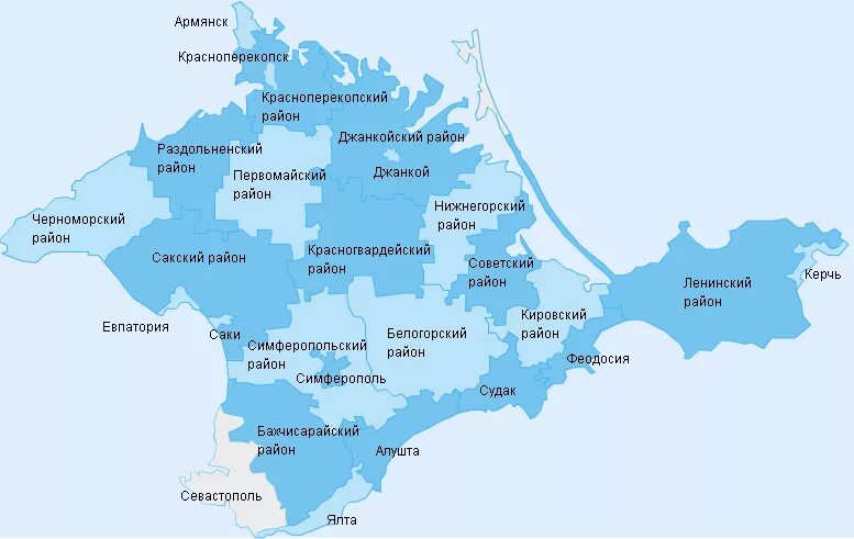 Административно-территориальное деление Крыма. Карта административно территориального деления Крыма. Административная карта Крыма. Карта Республики Крым по районам. Крымский округ области