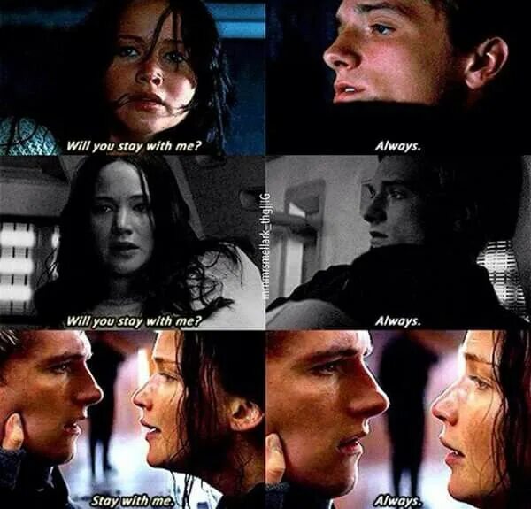 And you will stay. &quot;will you stay&quot;. - stay - you know i always stay..