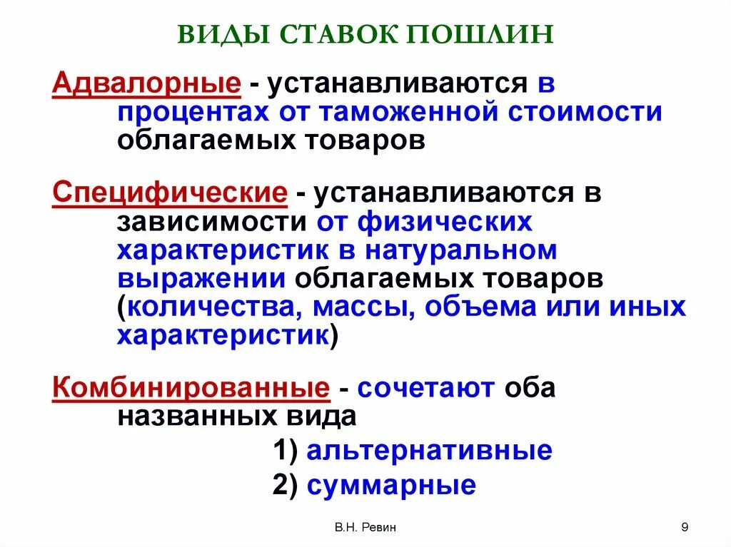 Адвалорные специфические и комбинированные ставки таможенных пошлин. Ставки таможенных пошлин. Виды ставок пошлин. Виды таможенных ставок.