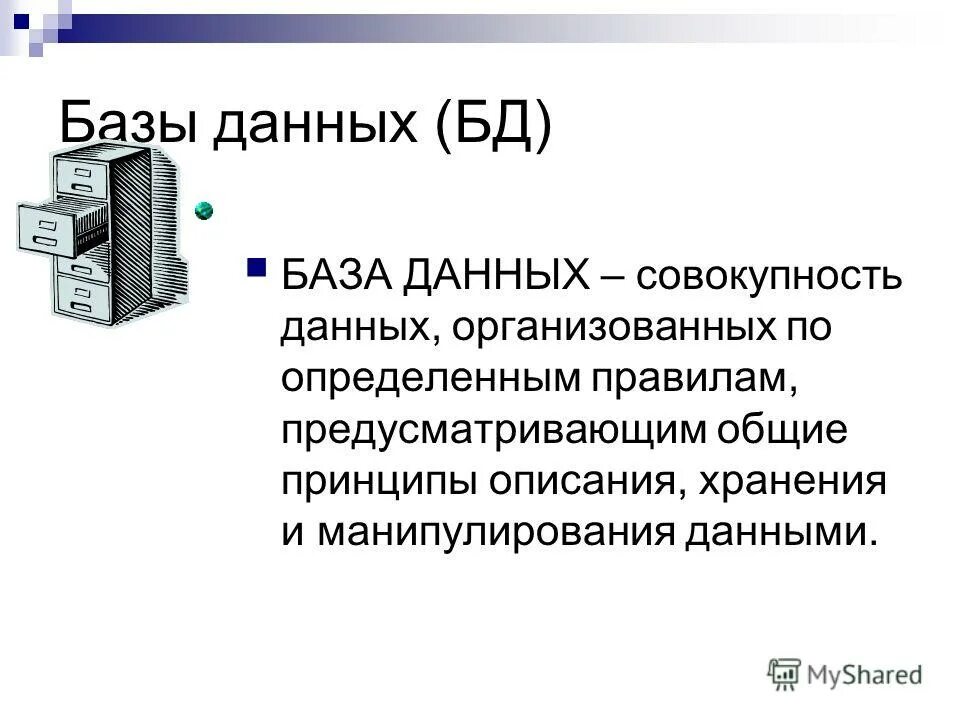 Совокупность данных сформированных производителем