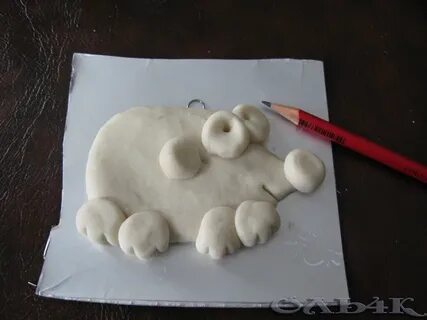 Ежик из соленого теста