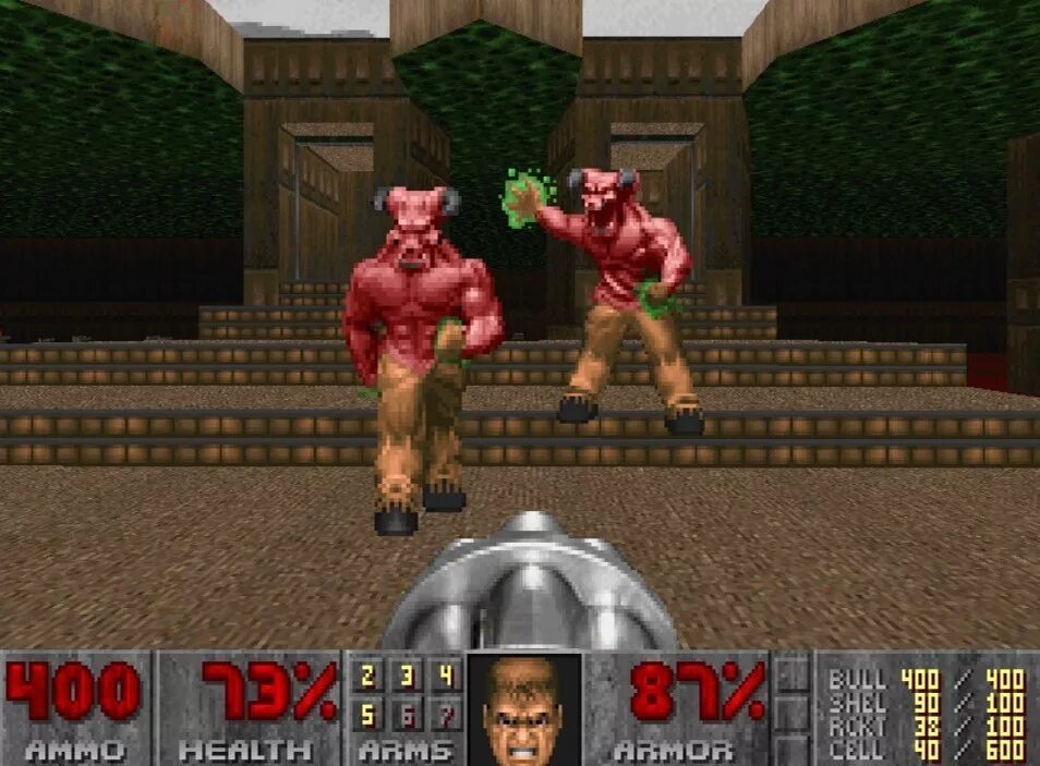 Дум 1993. Doom 1993 screenshot. Старые любимые игры