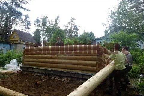 Монтаж срубов