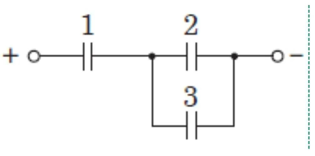 Ток батареи конденсаторов. Конденсаторы соединены как показано на рисунке. 2.Электрические цепи постоянного тока с электроемкостью. Мостик уинбатарея из четырёх конденсаторов электроёмкочтью.