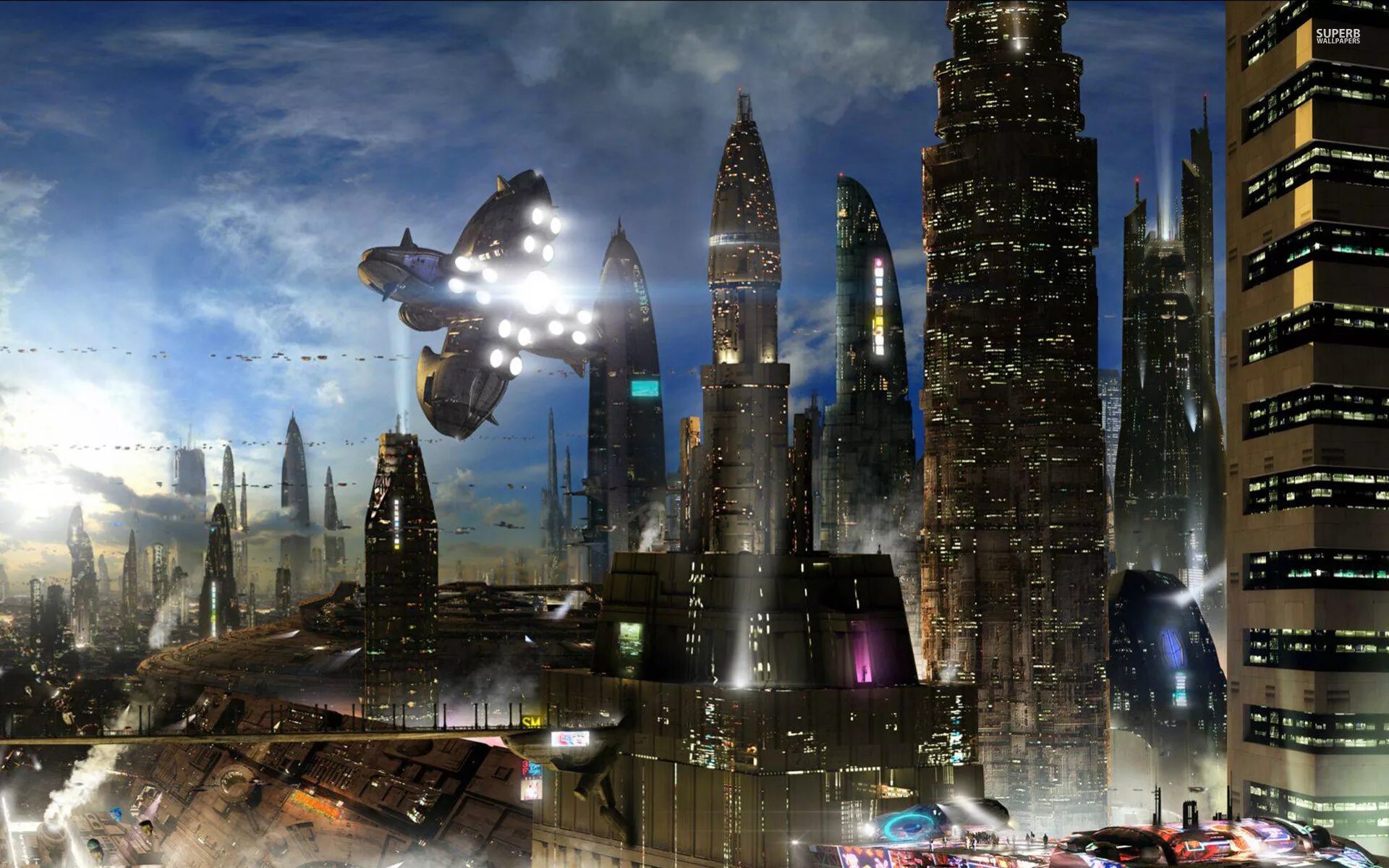 Мир будущего. Since fiction. Обои на рабочий стол футуризм. Шахты арт sci fi. Футуристический пейзаж.