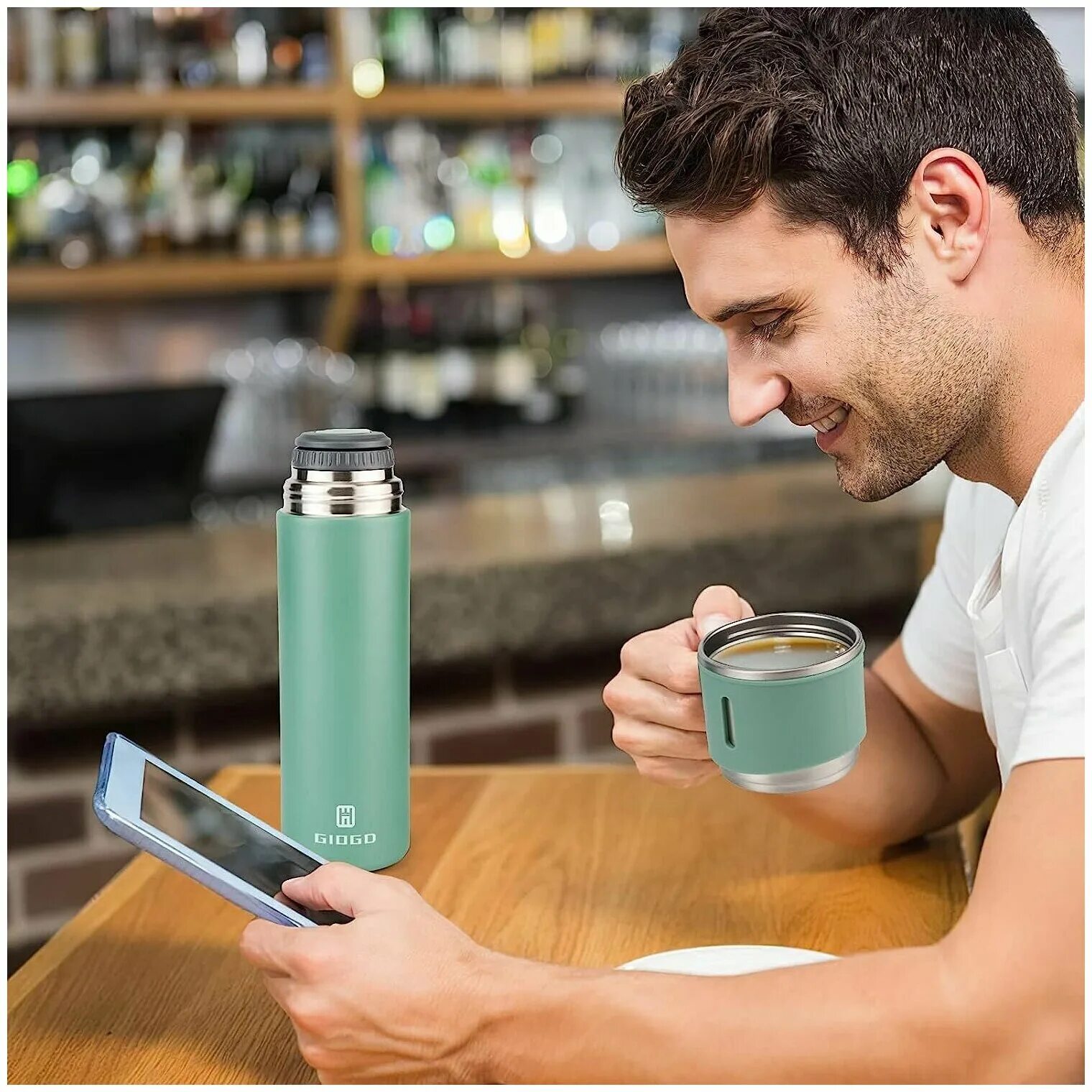 Термос для напитков. Stainless Steel Vacuum Mug термос Day Days. Termos 0.5litr Modern brand. Set flask