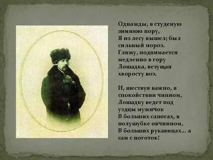 Стих однажды в студеную зимнюю текст