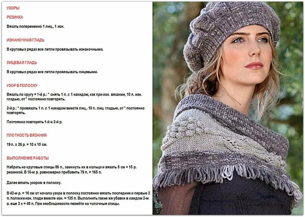 Описание вязания берет – Telegraph