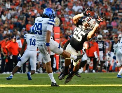 Sep 25, 2021; Auburn, AL, USA; Caylin Newton (25) blocking the punt between...