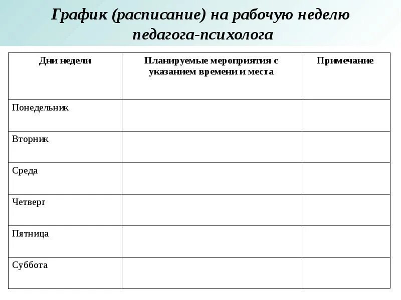 Работа психолога на месяц. План работы психолога на неделю образец. План работы на неделю школьного психолога. Недельный план работы педагога психолога в ДОУ. План работы педагога психолога в школе на неделю по ФГОС.