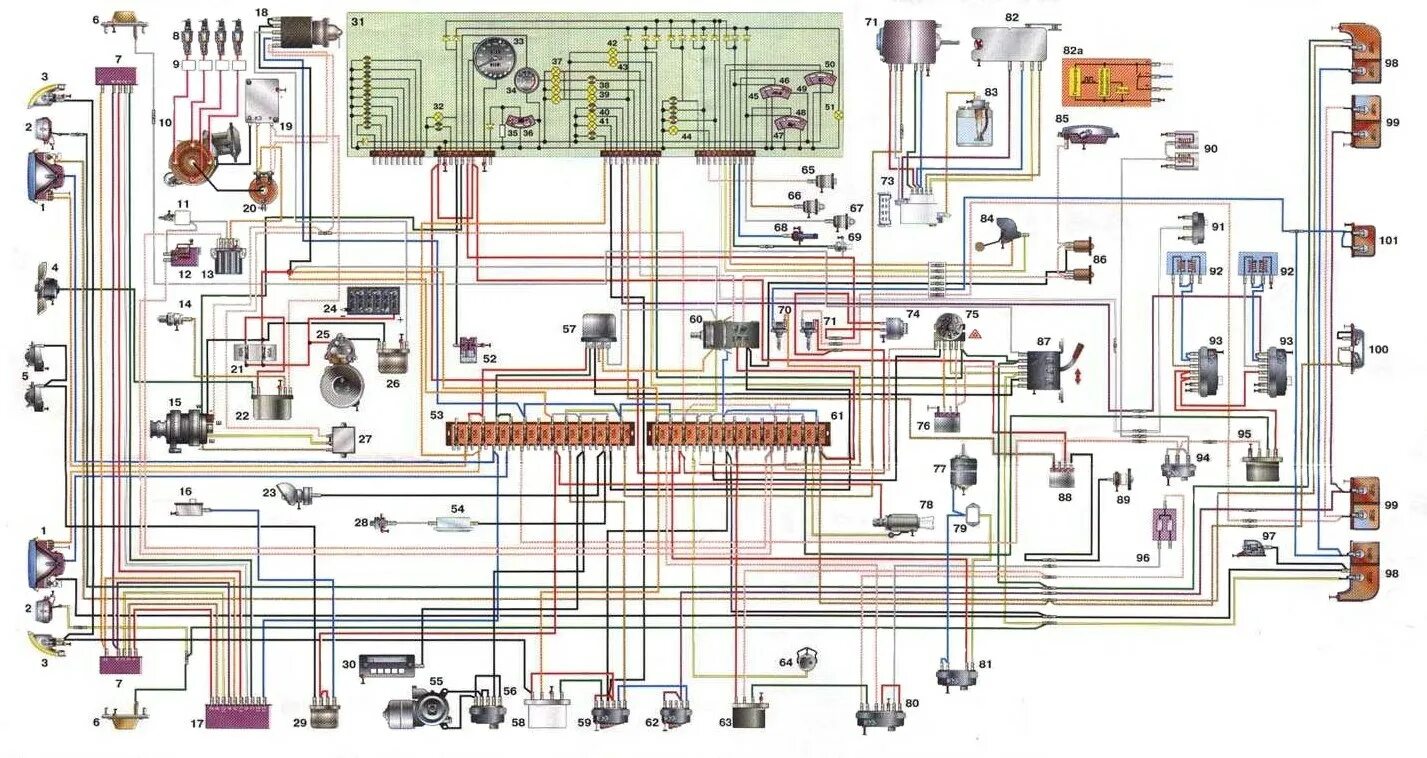 Схема электрооборудования автомобиля ГАЗ-69М Автомобиль, Фары, Восстановление да