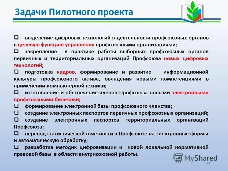 руководитель выборного органа первичной профсоюзной организации