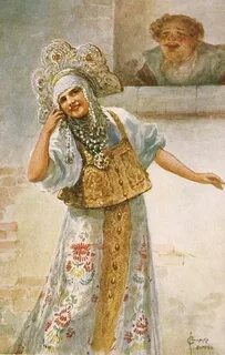 Русский народный костюм художники