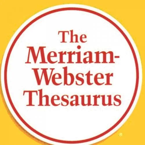 Merriam-Webster Thesaurus. Webster's Thesaurus. Websters Thesaurus of the English language. Merriam-Webster logo.