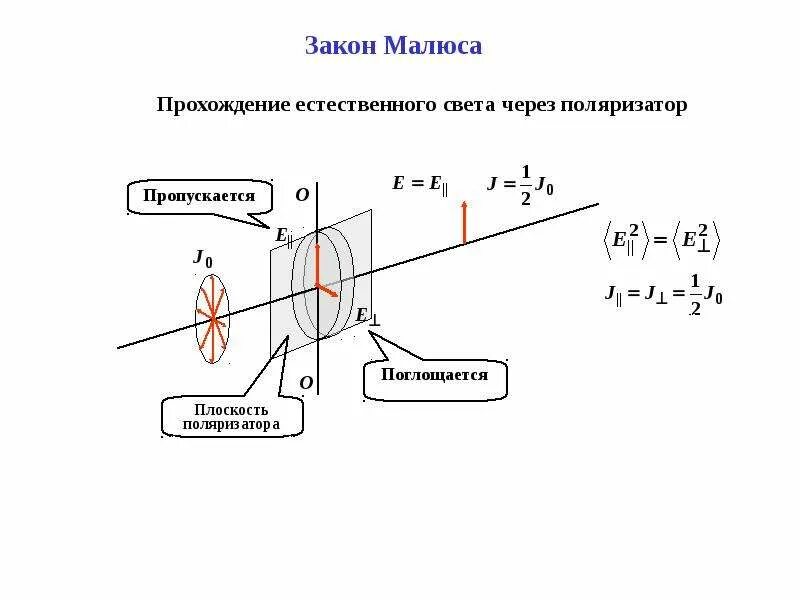 Закон Малюса плоскость поляризации. Формула Малюса при поляризации света. Поляризация закон Малюса. Поляризация света закон Малюса. Поляризация законы