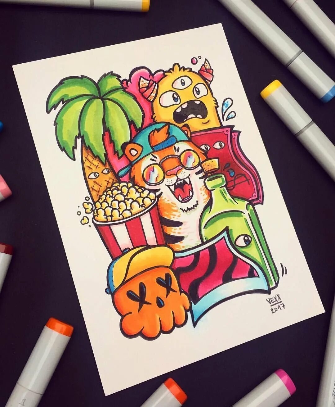 Рисунки 10 лет фломастеры. Дудлс Vexx. Дудл Vexx 4а. Doodle Art Vexx легкие. Дудл арт Vexx.