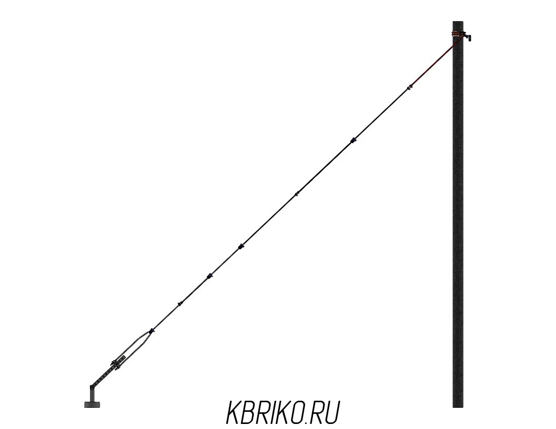 вилка (от оттяжки от250) 3. 0374. венто самостраховка для виа феррата. мачта аму-2-4-450. усилитель оттяжки фф.