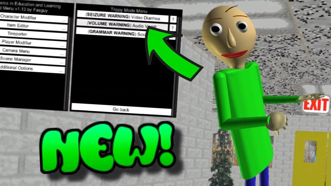 БАЛДИ мод меню. Baldi 's Basics меню. Baldi Basics Mod menu. Baldi Mod menu fasguy !. Baldis basics cheats