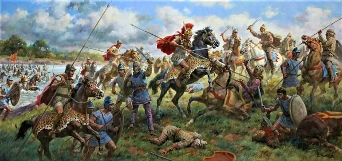 В какой битве персидское войско окончательно разбито. 334 Г до н э битва на реке Граник.