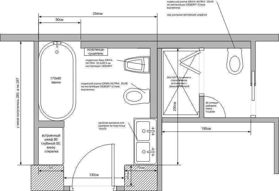 Сколько унитаз от стены. Чертеж санузла вид сбоку. Схема туалета с размерами биде. Минимальная ширина туалета для установки унитаза. Схема ванной комнаты с душевой кабиной 6м2.