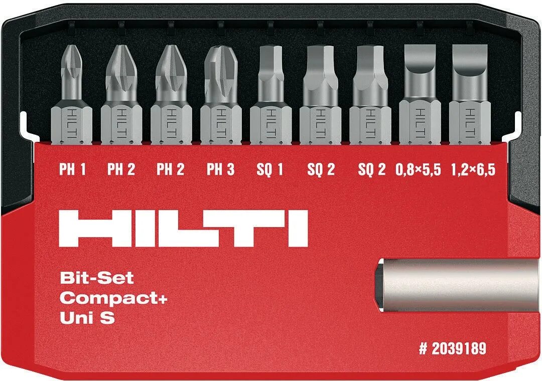 Набор насадок s-BSP+ 25/1" (35) сталь. Набор бит(насадок) Hilti s-BSC Uni 25/1" t (6). Hilti набор бит 2039199. Набор бит хилти для шуруповерта.