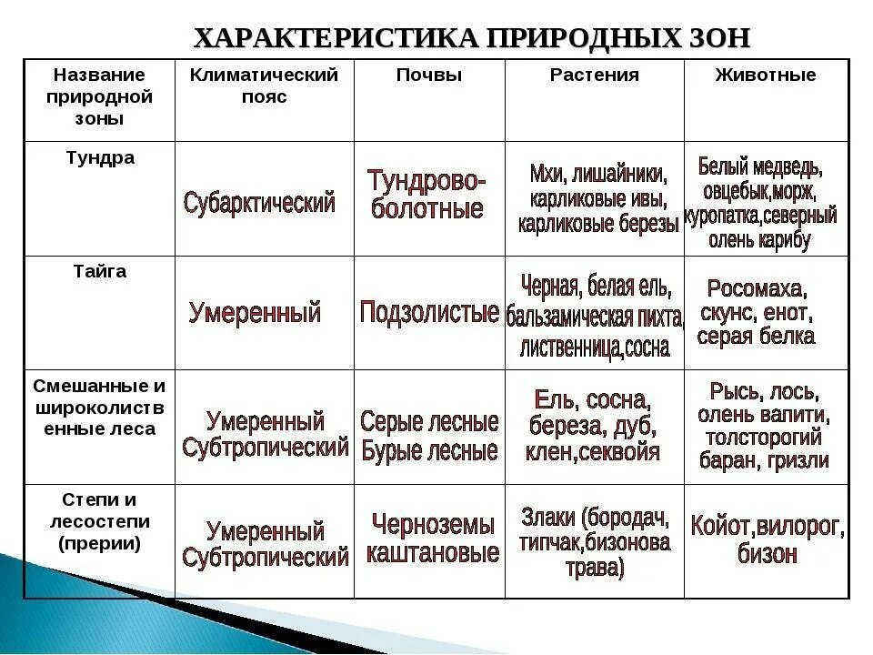 Таблица природные зоны 7 класс география таблица. Характеристика природных зон таблица 7 класс география. Характеристики природных зон таблица 7 класс. Таблица по географии 7 класс природные зоны земли.