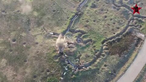Бои в окопах видео с дрона