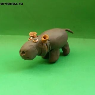 Бегемот из пластилина