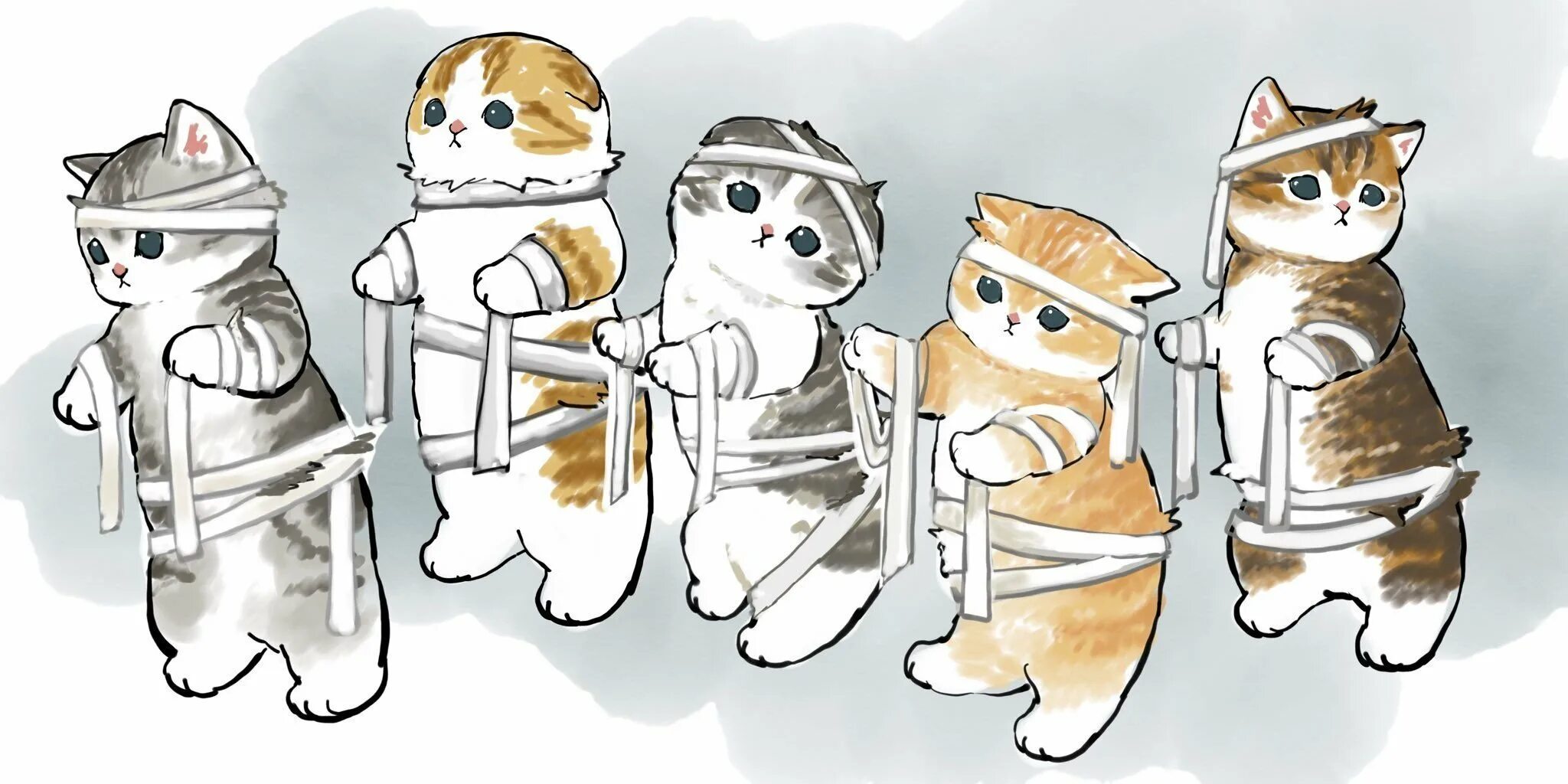 Распечатать котика с одеждой из тик тока. Банда котов арт. котики арты милые. котики мофу. группа котов арты.