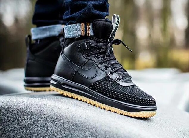 Nike Air Lunar Force 1 Duckboot Black. Найк Лунар Форс 1 Duckboot зима. Nike Air Force 1 lf1 Duckboot. Зимние кроссовки найк Лунар Форс. Зимние аиры