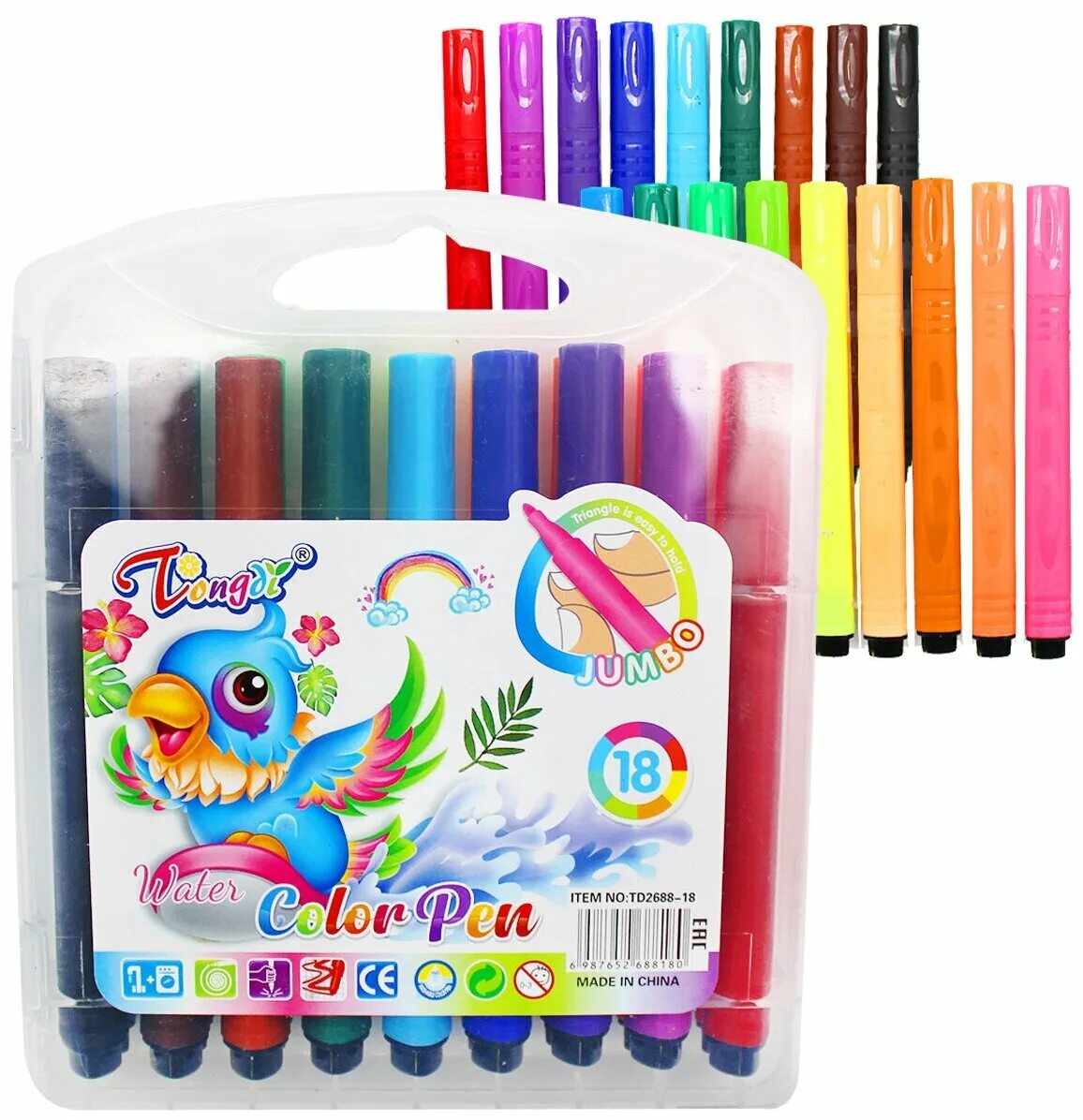 Разноцветные фломастеры. Фломастеры для рисования смываемые водой. Набор маркеров art-marker 36 цветов. Толстые фломастеры. Фломастеры на прозрачном фоне.