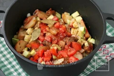 Болгарский перец с мясом в казане