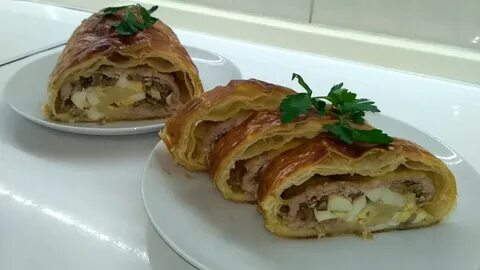 Рулеты с мясом в тесте