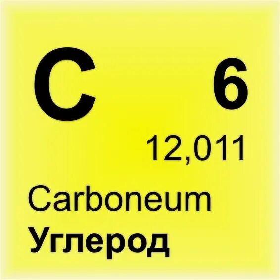Символ химического элемента углерода