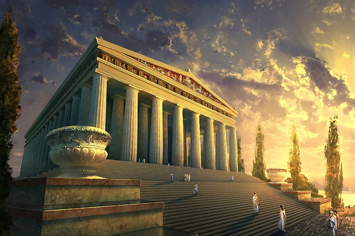 Храм Артемиды Эфесской семь чудес света. Храм Афины в Эфесе. Храм Богини Артемиды.