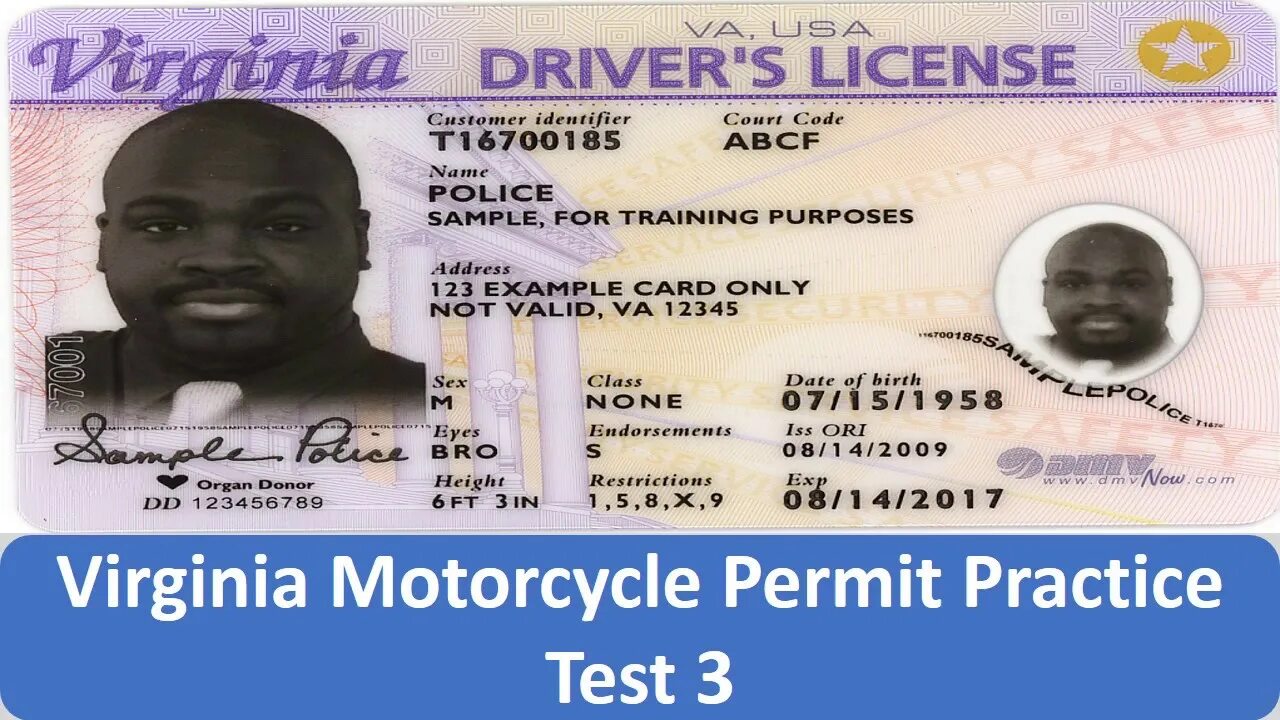 T license. Motorcycle Driver's License. West Virginia Driver License. Virginia Driver License back.