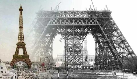 The eiffel tower in 1898