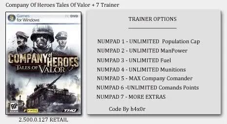 Company of heroes трейнер