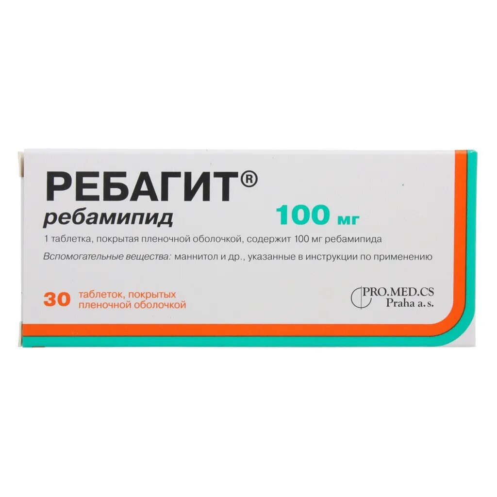 Ребагит 100 мг. Ребагит таблетки 100мг №30. Ребагит таб. П.П.О. 100мг №30. Ребамипид, таб п/о 100 мг №30. Ребагит таблетки покрытые пленочной