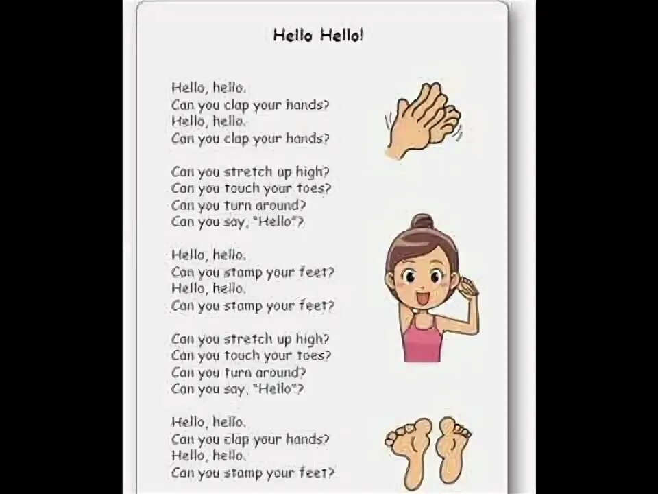 Hello hello can you clap your