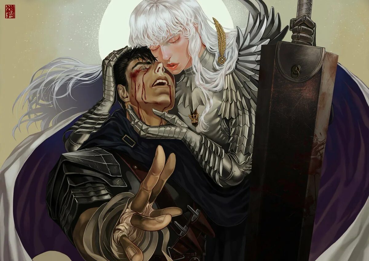 Гриффит берсерк аниме. Берсерк гриффит и гатс. Берсерк 1997 гатс и гриффит. Берсерк аниме 1997 гатс и гриффит. Гатс и гриффит аниме.