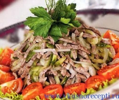 Изысканный мясной салат Министерский рецепт фото пошагово и видео - 1000.menu
