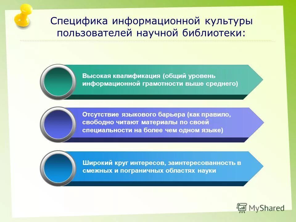 особенности информационных наук