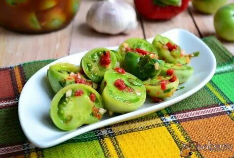 Рецепт из перца и зеленых помидоров