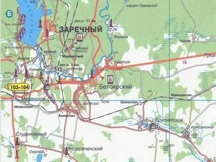 Карта города заречный свердловской