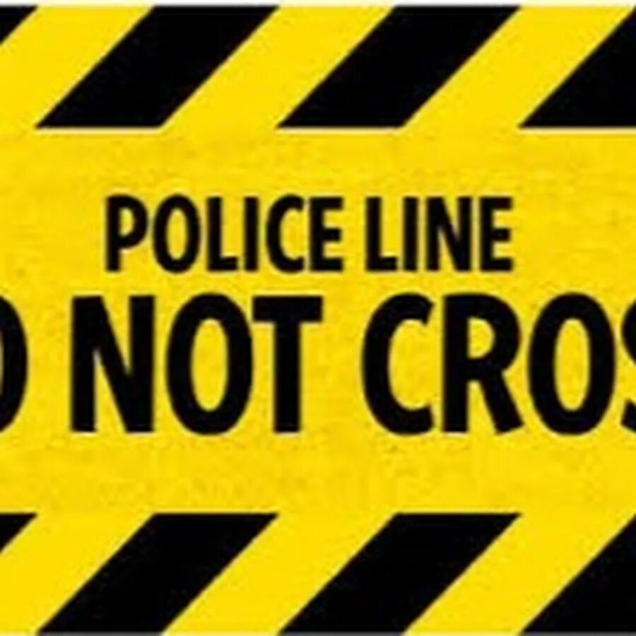 Police line do not cross. Do not cross. police line don&#039;t cross.