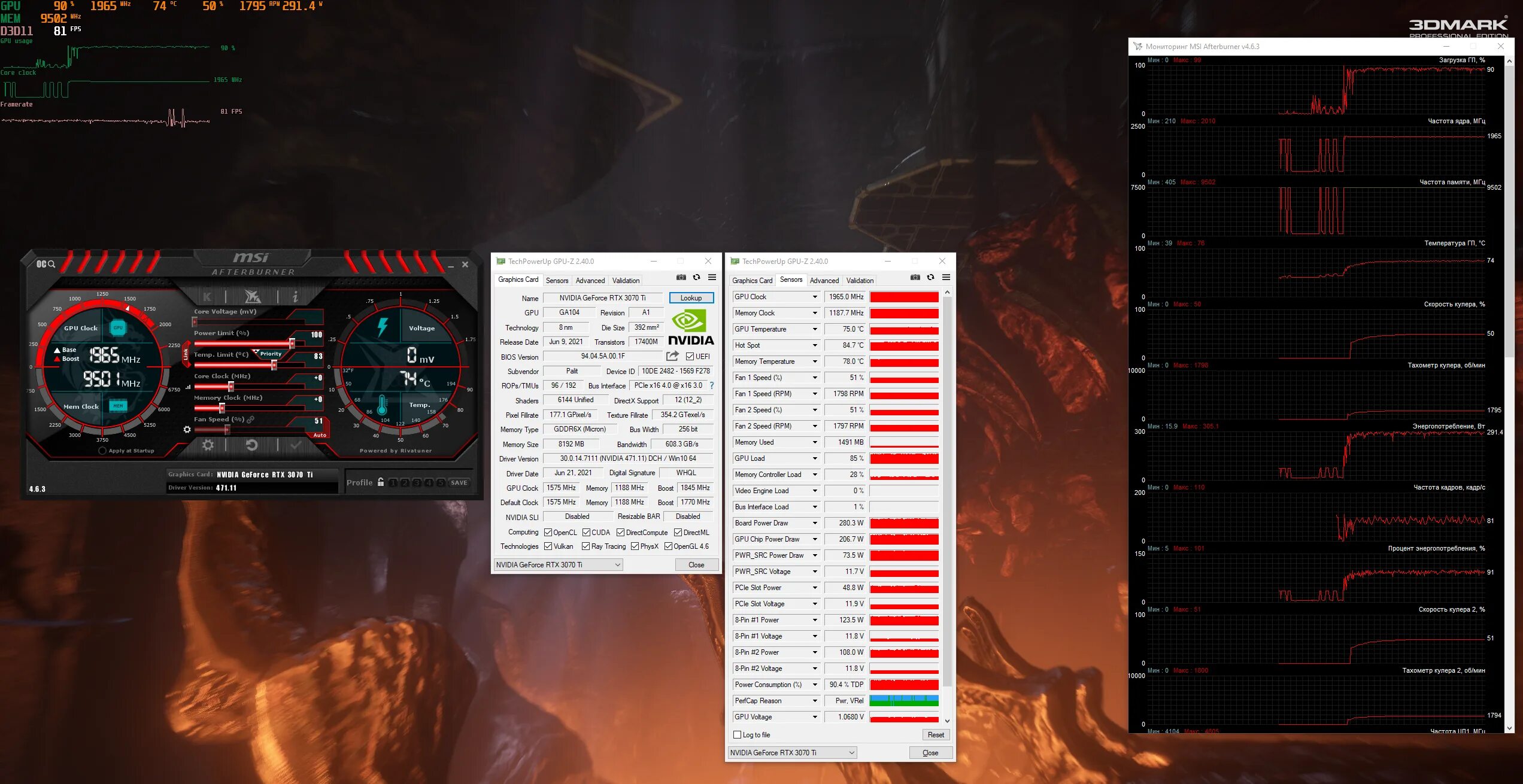 Показатели температуры rtx3070ti. 3070ti GAMEROCK GPU Z. 3070ti 10000 частота памяти для игр. 3070ti палит обзор игры. 3070 ti gaming x