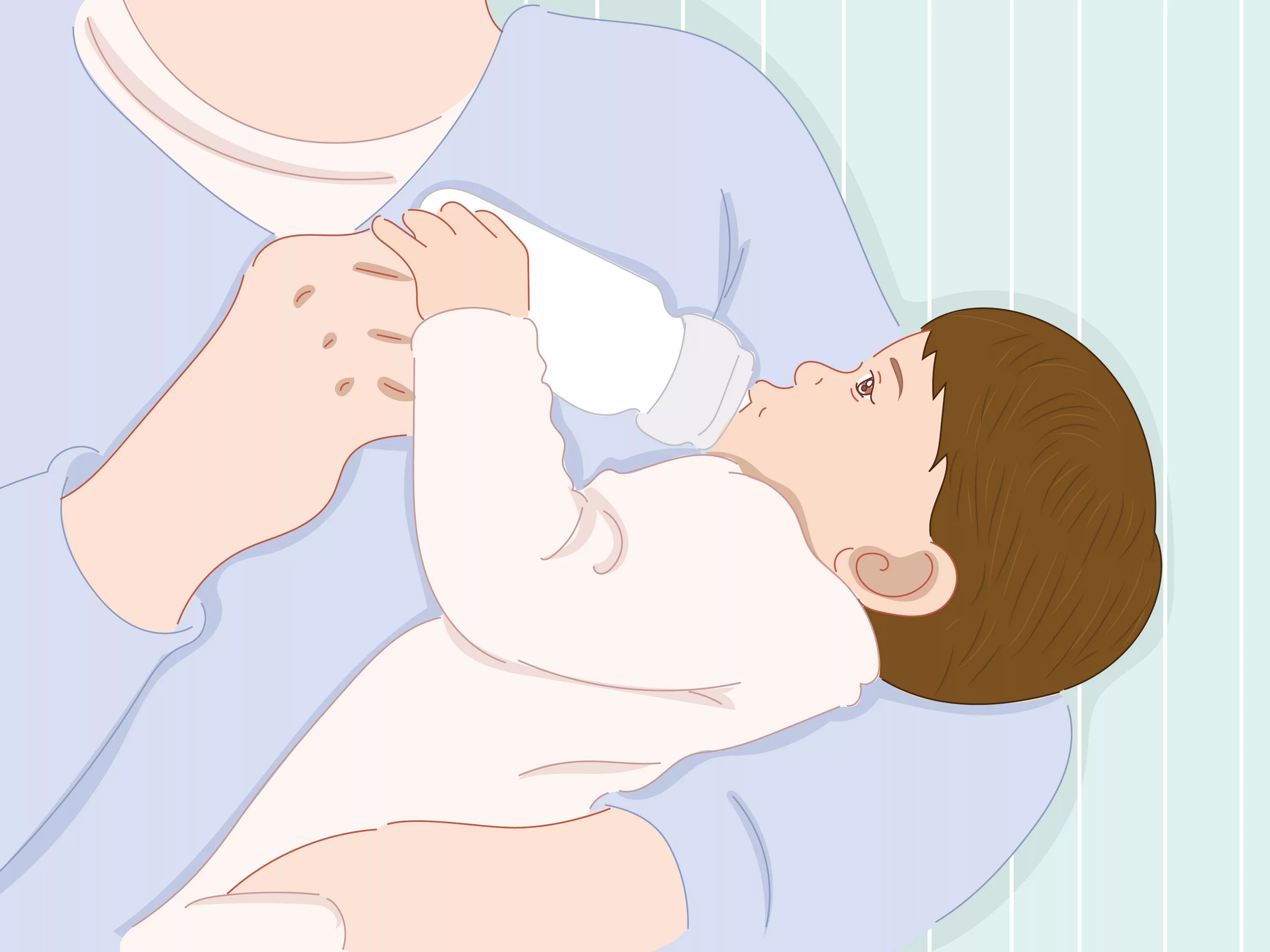 Новорожденный заглатывает воздух. Кормление из бутылочки новорожденного. Правильное кормление из бутылочки грудничка. Техника кормления ребенка из бутылочки. Положение ребенка при кормлении из бутылочки.